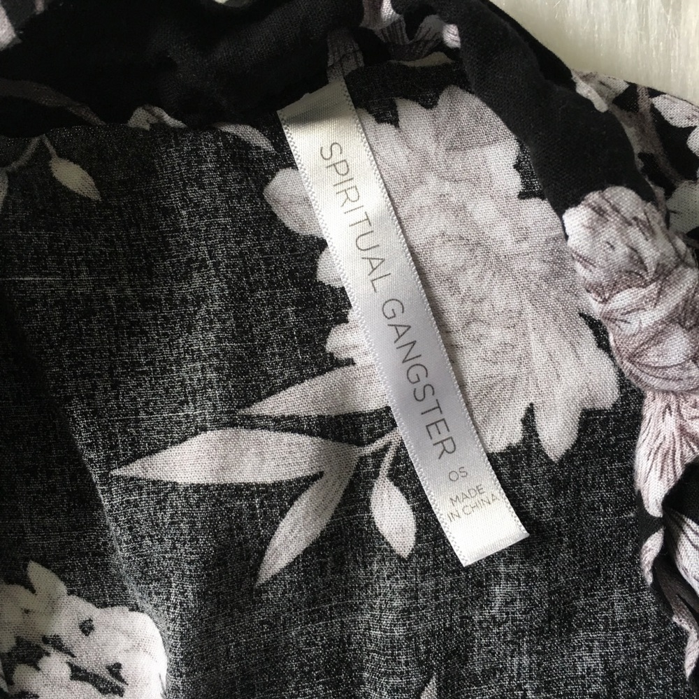 Spiritual Gangster Floral Black Maya Kimono - Picture 4 of 8
